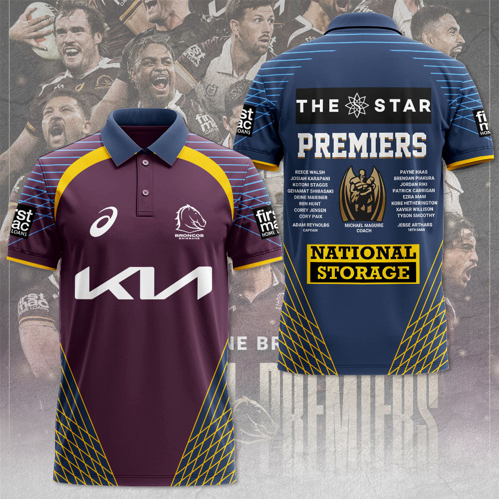 Brisbane Broncos 2025 Premiership 3D Apparel – MAITM13513