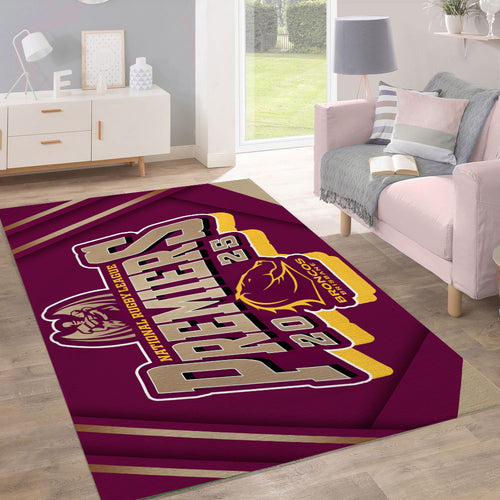 Brisbane Broncos 2025 Premiers Rectangular Rug – MAITM13345