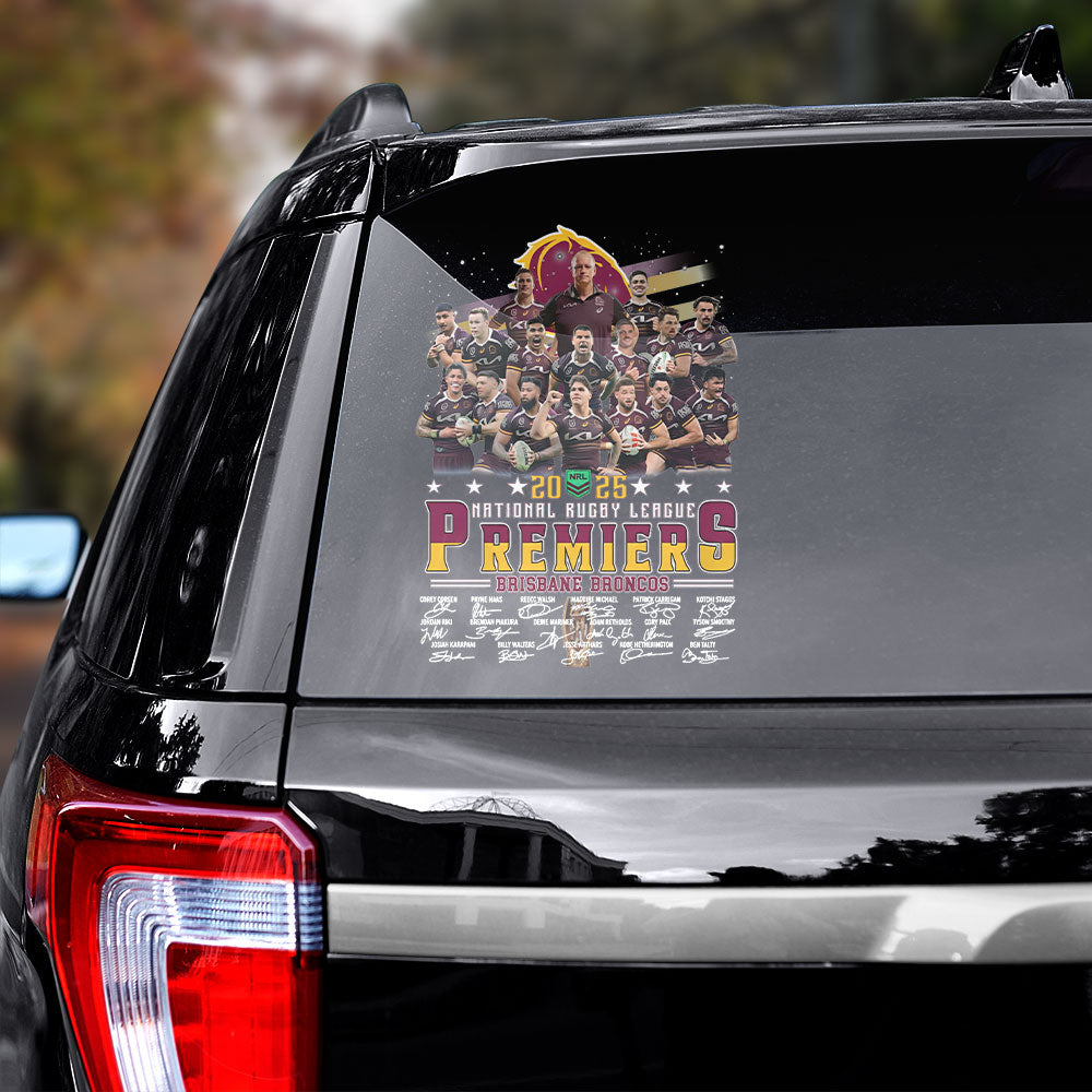 Brisbane Broncos 2025 Premiership 3D Car Sticker – TANTN17180