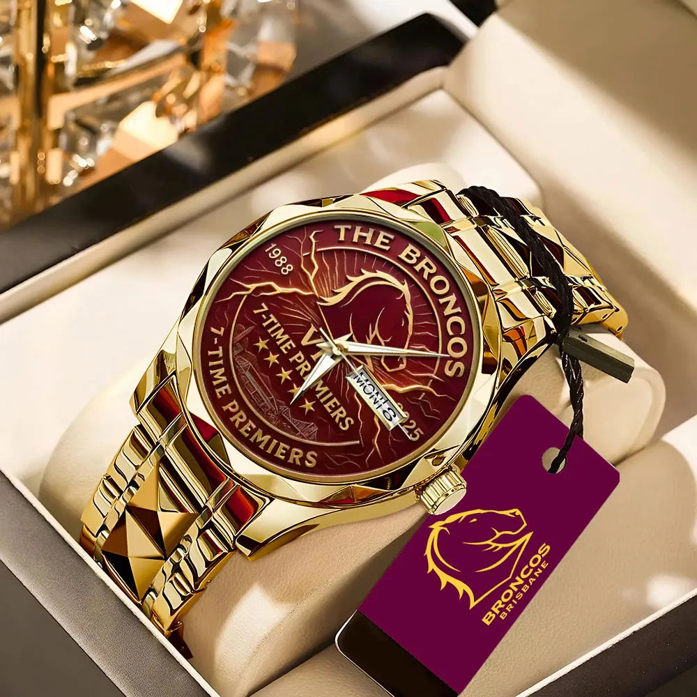 Brisbane Broncos 2025 Premiership Alloy Luxury Quartz Watch – TANTN17612