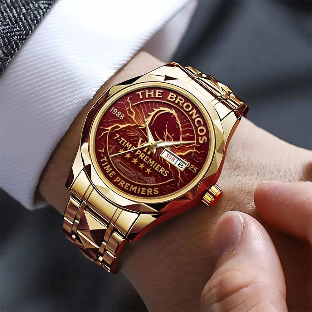Brisbane Broncos 2025 Premiership Alloy Luxury Quartz Watch – TANTN17612
