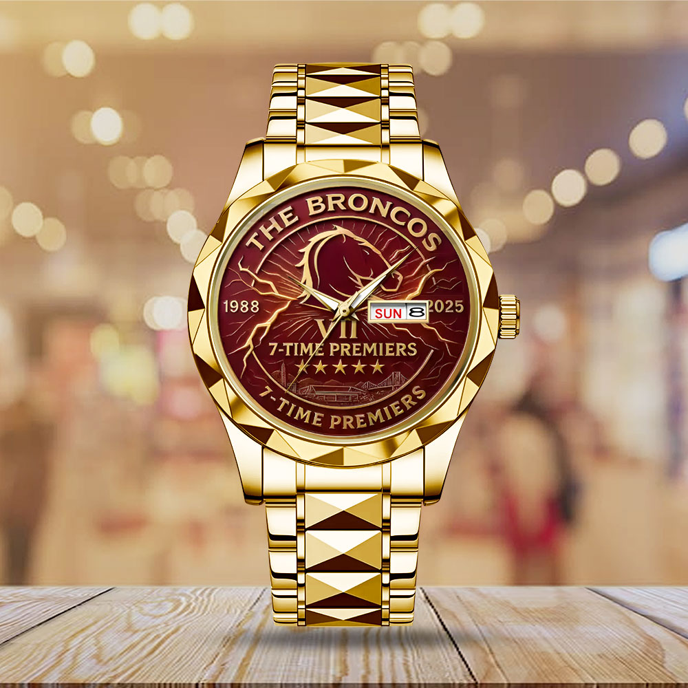 Brisbane Broncos 2025 Premiership Alloy Luxury Quartz Watch – TANTN17612
