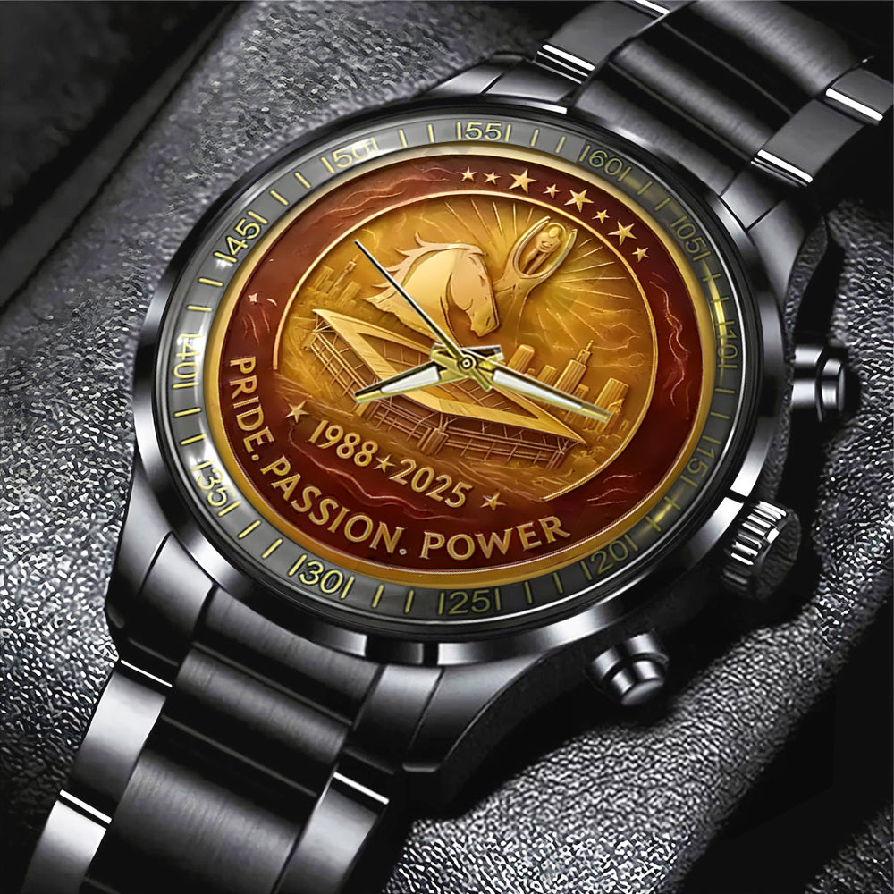 Brisbane Broncos 2025 Premiership Black Stainless Steel Watch – TANTN17611