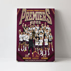 Brisbane Broncos 2025 Premiership Rectangle Canvas With Inner Frame – TANTN17281