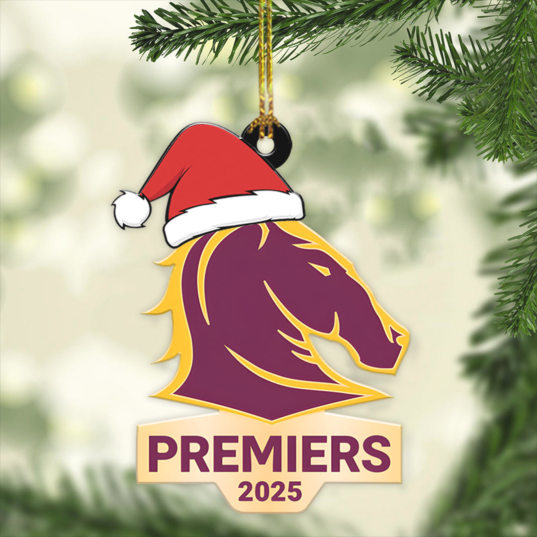 Brisbane Broncos 2025 Premiership Custom Shape 2-sided Acrylic Ornament – TANTN17531