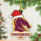 Brisbane Broncos 2025 Premiership Custom Shape 2-sided Acrylic Ornament – TANTN17531