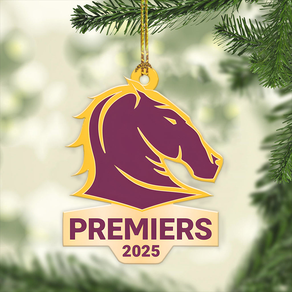 Brisbane Broncos 2025 Premiership Custom Shape 2-sided Acrylic Ornament – TANTN17160