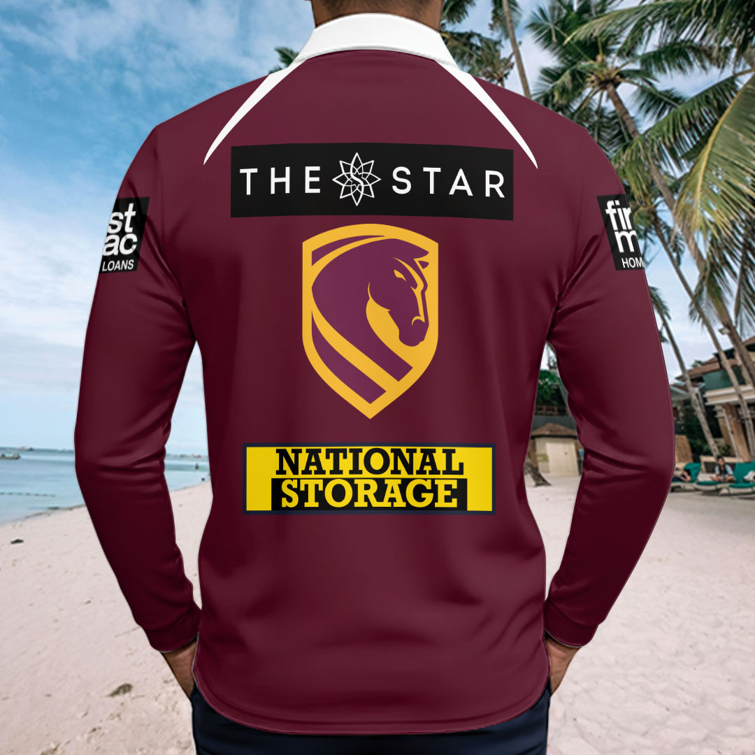 Brisbane Broncos 2026 Zip Polo Shirt – HOATT15909