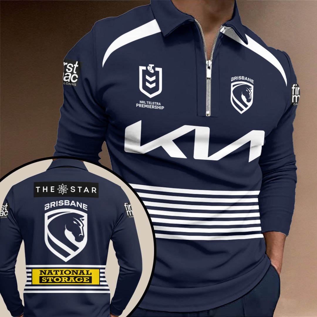 Brisbane Broncos 2026 Zip Polo Shirt – TANTN20663