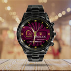 Brisbane Broncos x Rolex Black Stainless Steel Watch – MAITM13198