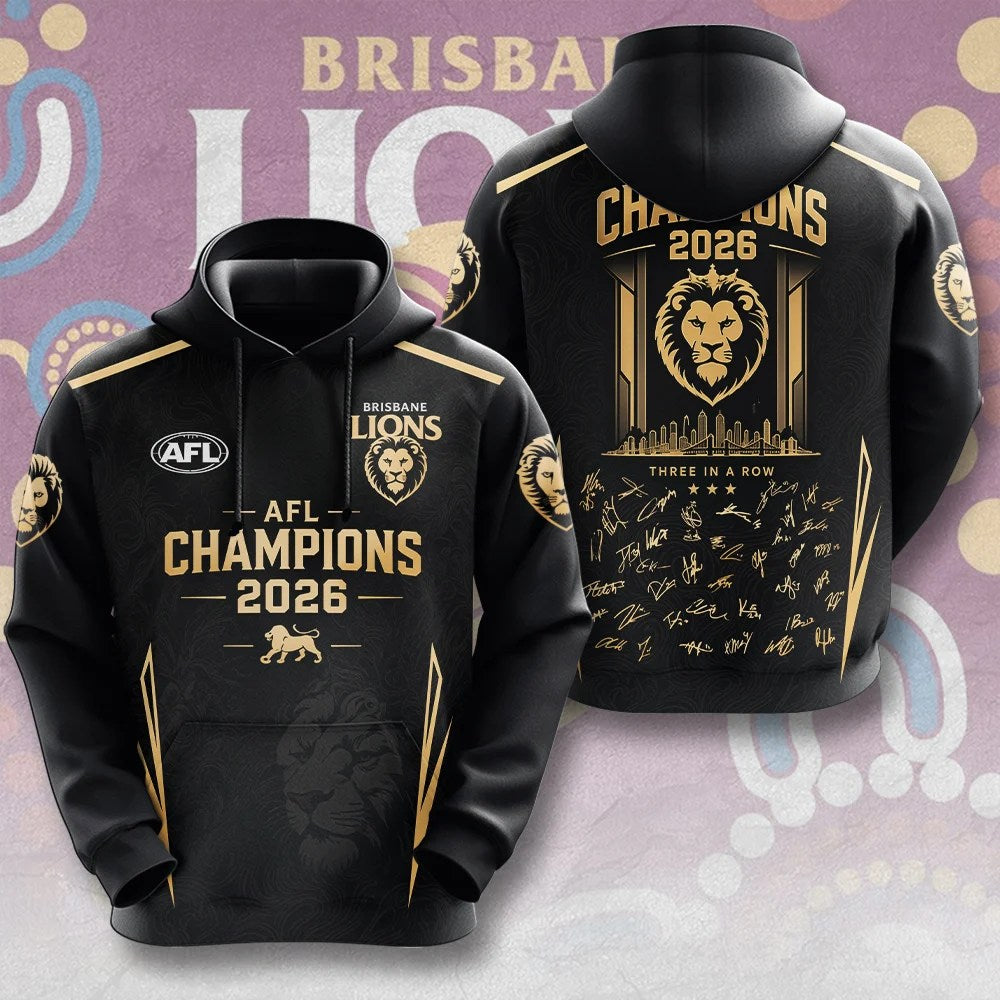 Brisbane Lions 2026 AFL Premiers 3D Apparel – TMTHU9679