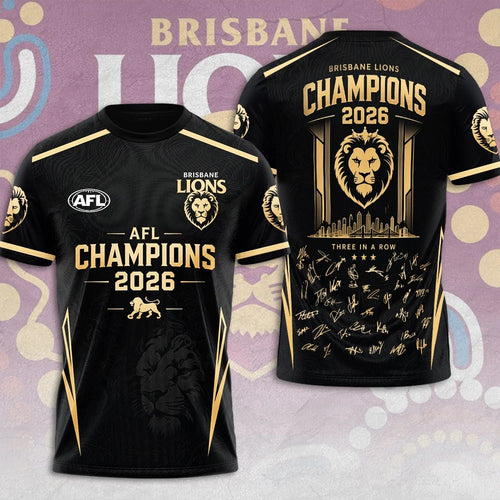 Brisbane Lions 2026 AFL Premiers 3D Apparel – TMTHU9679