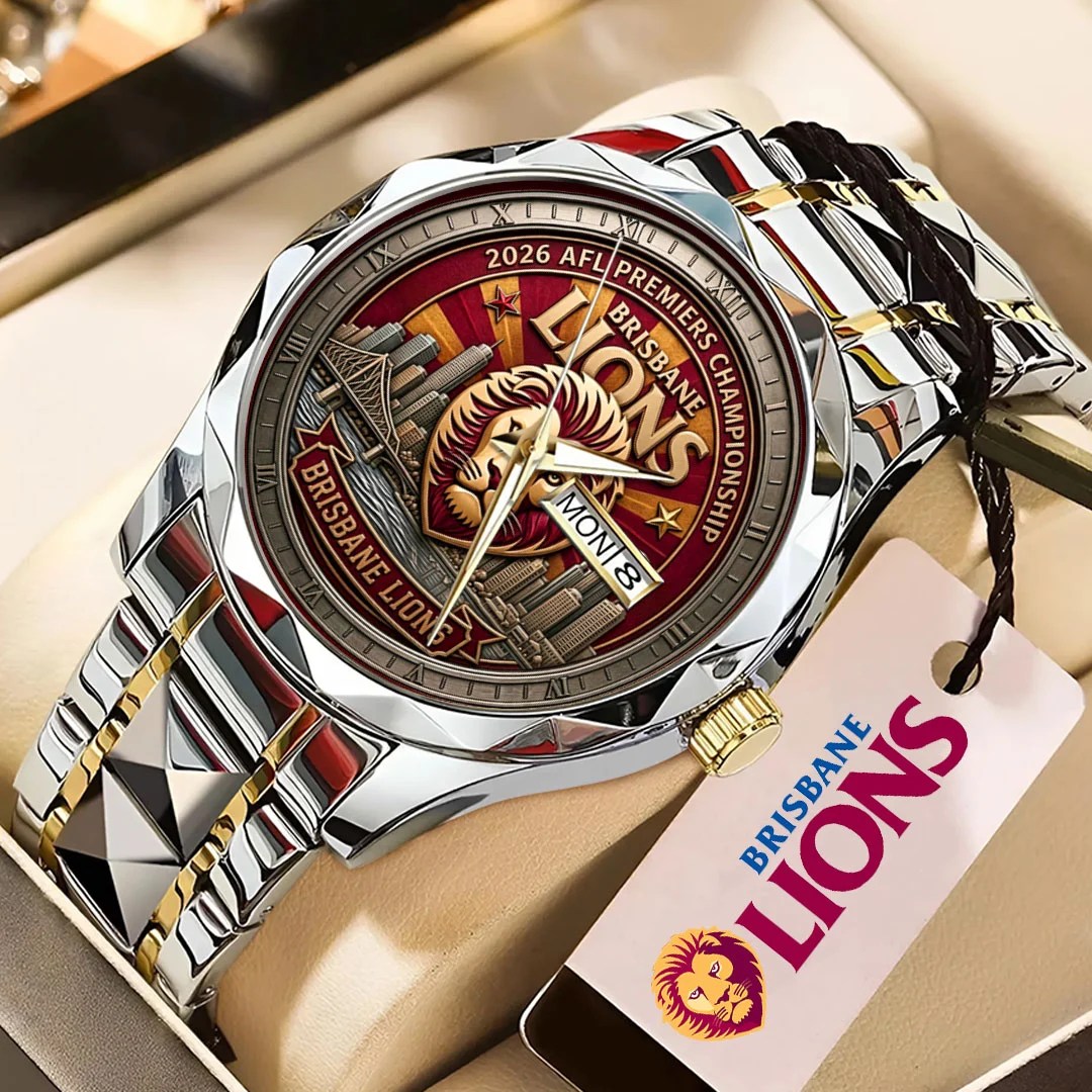 Brisbane Lions 2026 AFL Premiers Alloy Luxury Quartz Watch – TMTHU9805