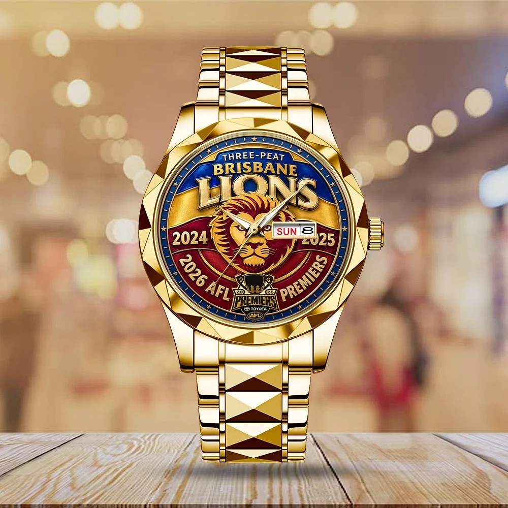 Brisbane Lions 2026 AFL Premiers Alloy Luxury Quartz Watch – MAITM15327