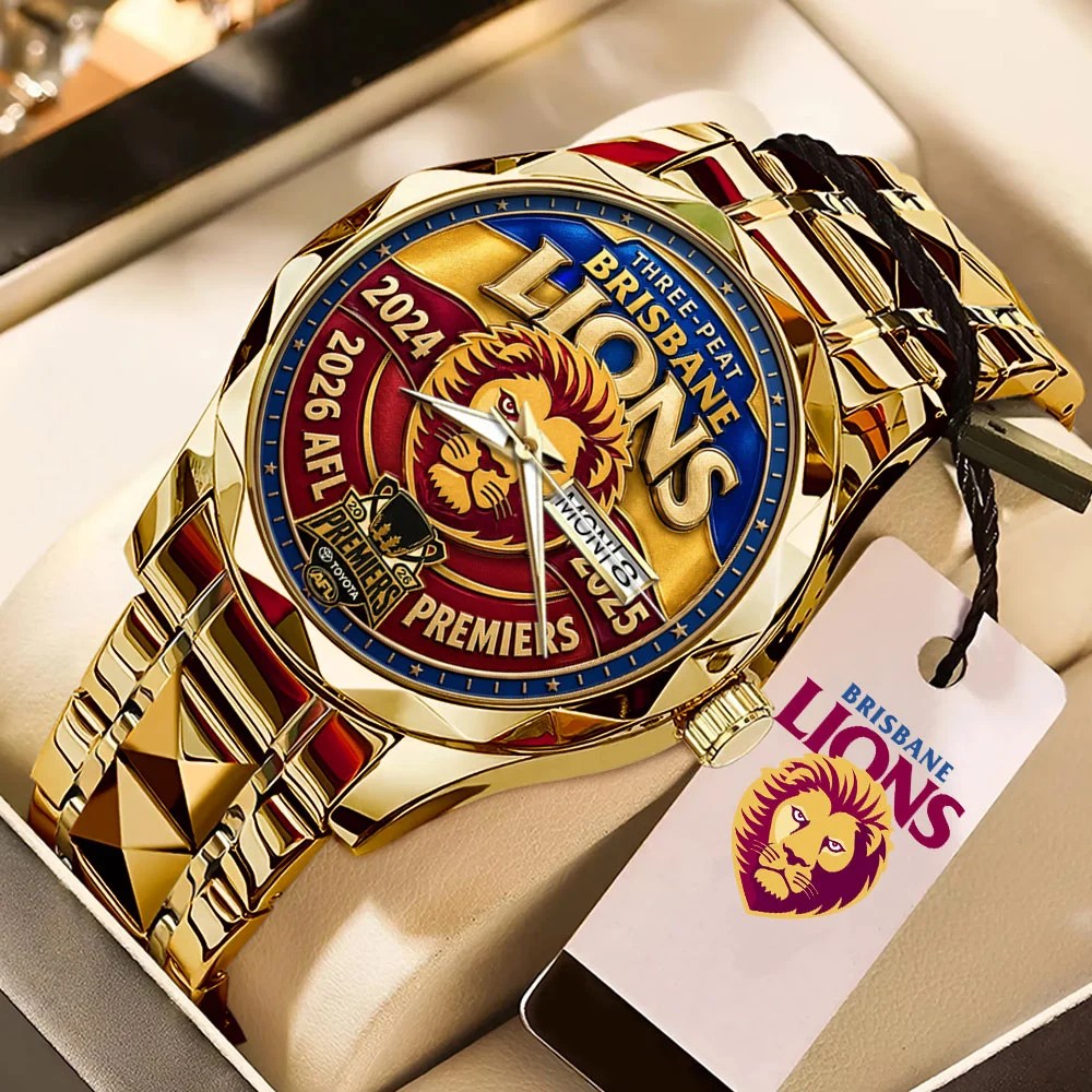 Brisbane Lions 2026 AFL Premiers Alloy Luxury Quartz Watch – MAITM15327