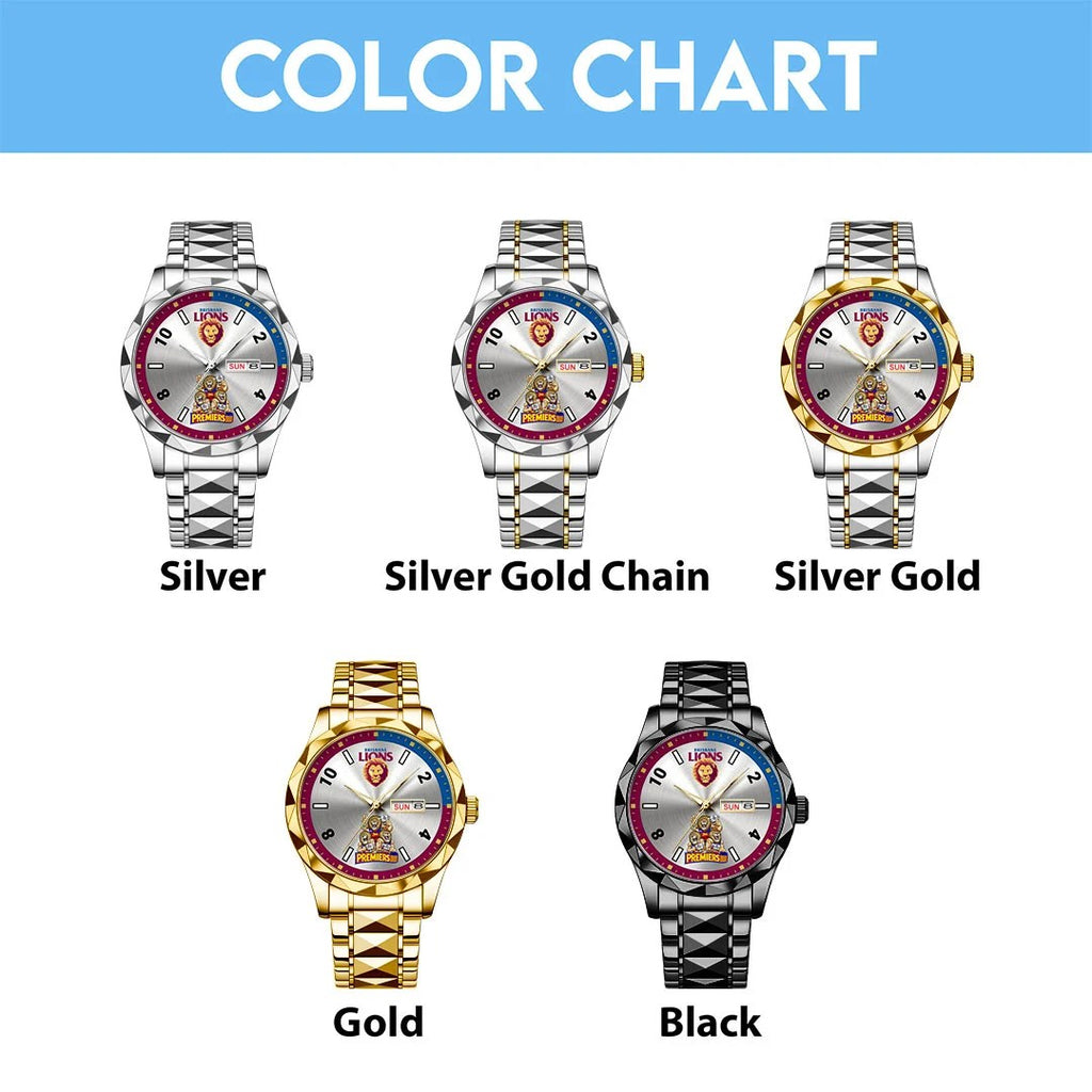 Brisbane Lions 2026 AFL Premiers Alloy Luxury Quartz Watch – HOATT21403
