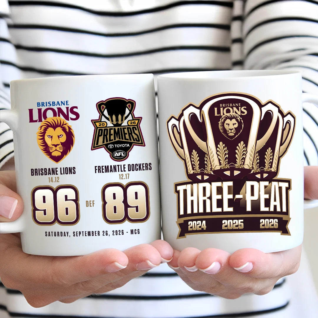 Brisbane Lions 2026 AFL Premiers Ceramic Mug – MAITM15284