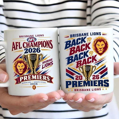 Brisbane Lions 2026 AFL Premiers Ceramic Mug – MAITM15285