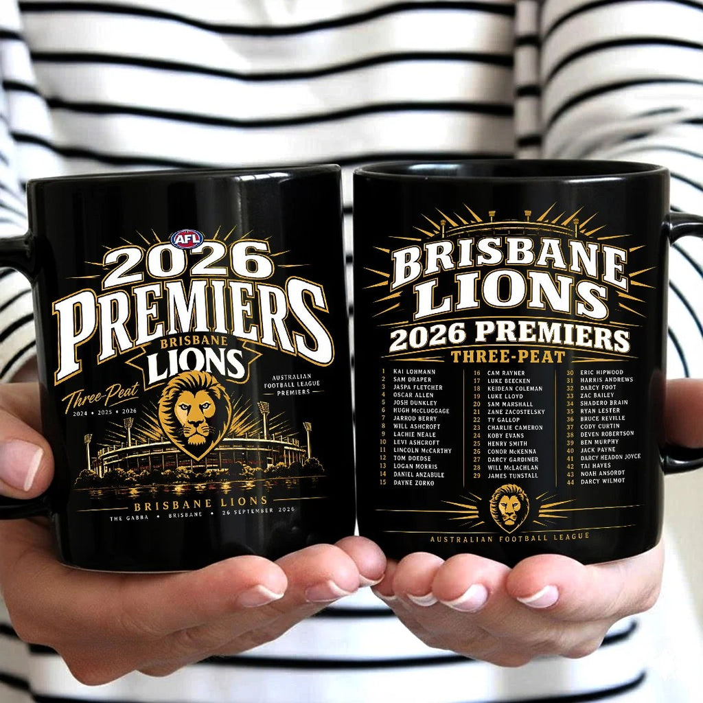 Brisbane Lions 2026 AFL Premiers Ceramic Mug – MAITM15296