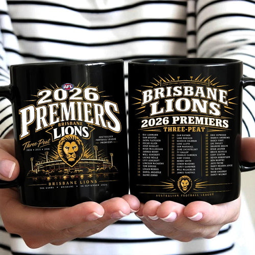 Brisbane Lions 2026 AFL Premiers Ceramic Mug – MAITM15296