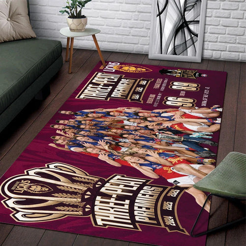 Brisbane Lions 2026 AFL Premiers Rectangular Rug – TMTHU9626