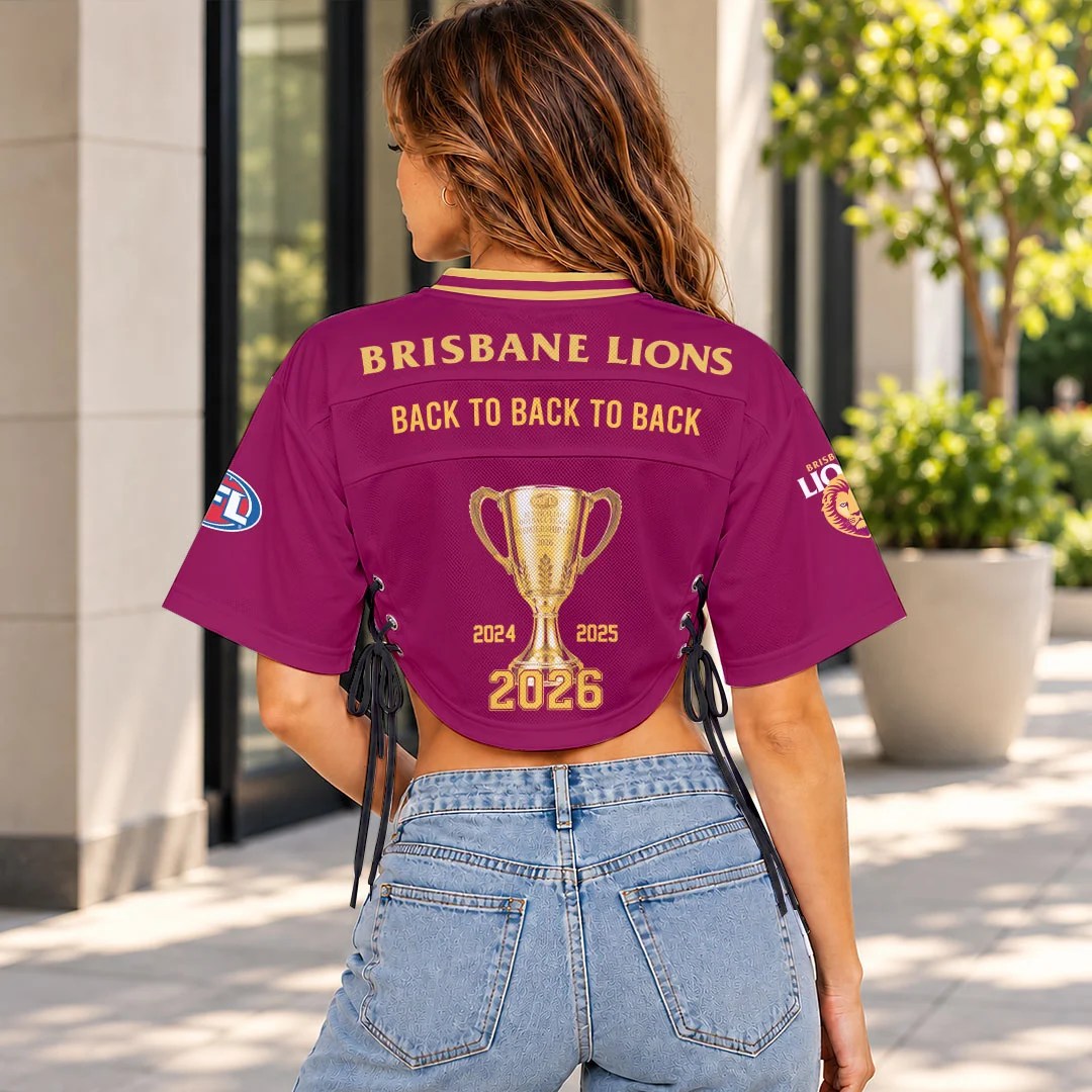 Brisbane Lions 2026 AFL Premiers Women's Lace-Up Crop Jersey – HOATT21380