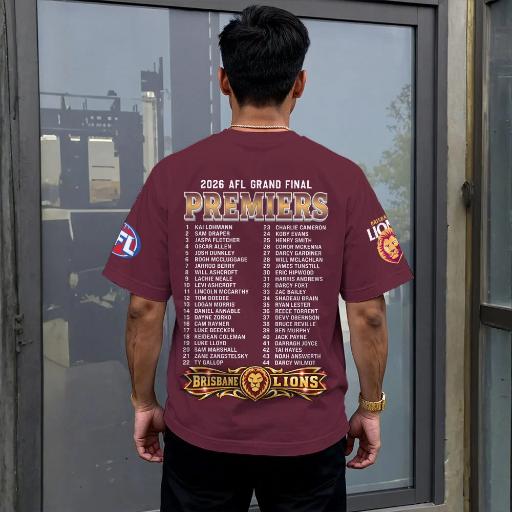 Brisbane Lions 2026 AFL Premiers 3D Apparel – MAITM15273