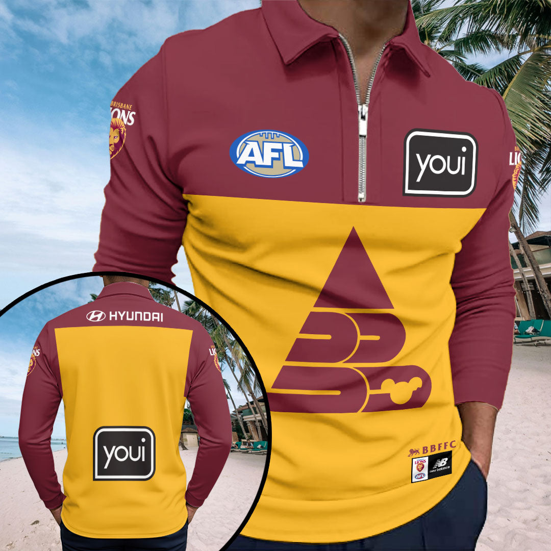 Brisbane Lions 2026 Zip Polo Shirt – HOATT15920