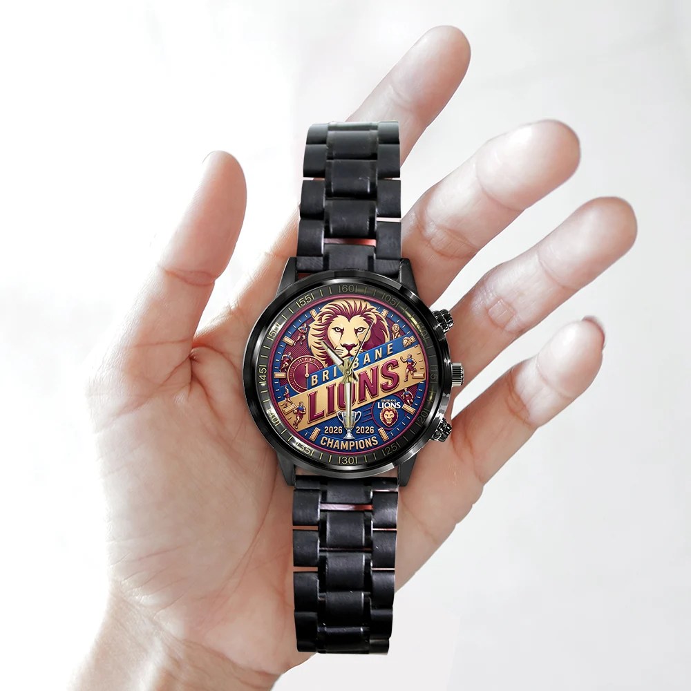 Brisbane Lions Black Stainless Steel Watch – TMTHU9582