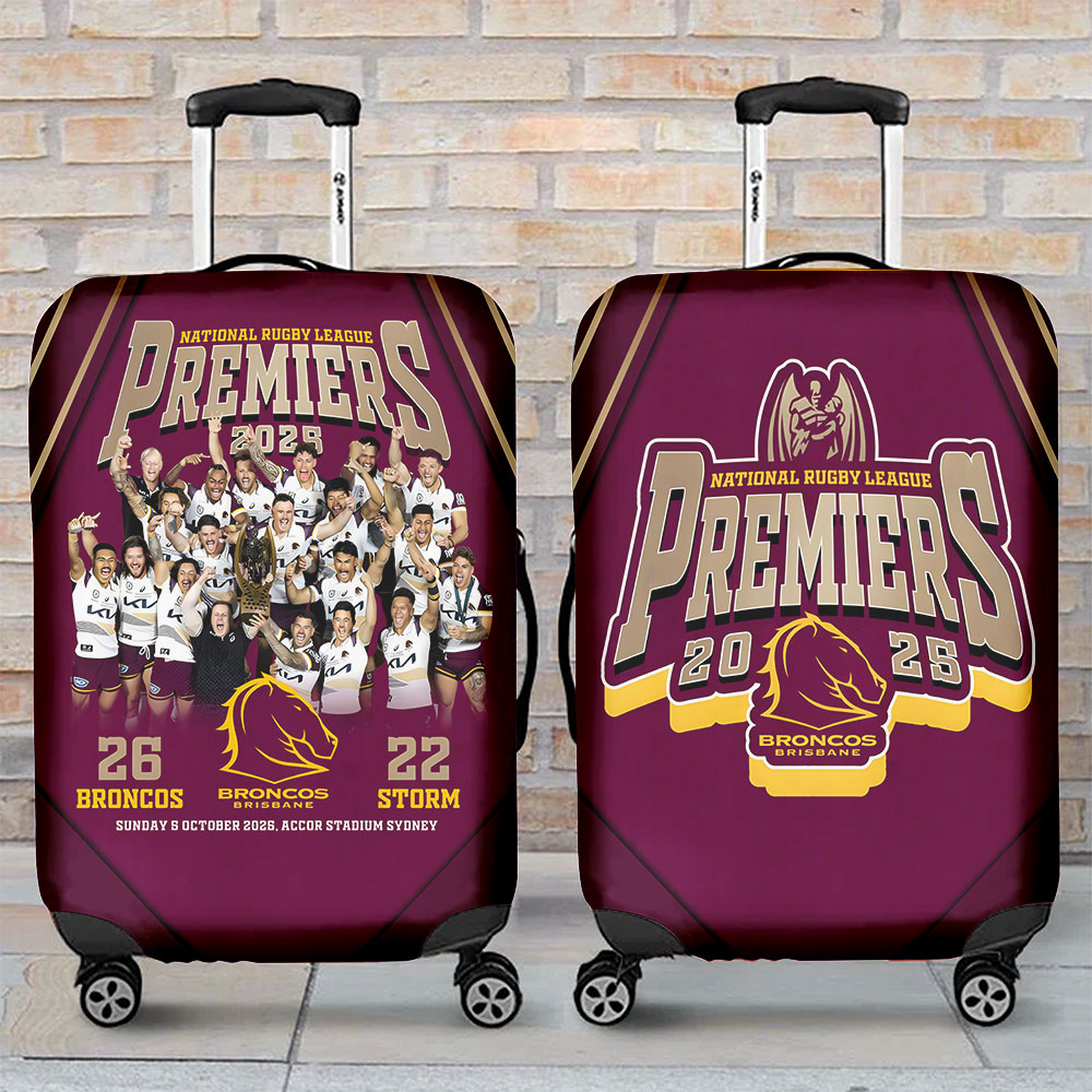 Brisbane Broncos Premiers 2025 Luggage Cover – TANTN17306