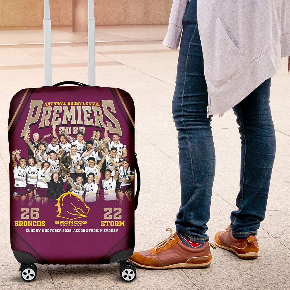 Brisbane Broncos Premiers 2025 Luggage Cover – TANTN17306