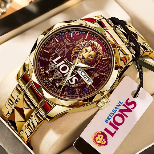 Brisbane Lions Threepeat Premiers Alloy Luxury Quartz Watch – TMTHU9713