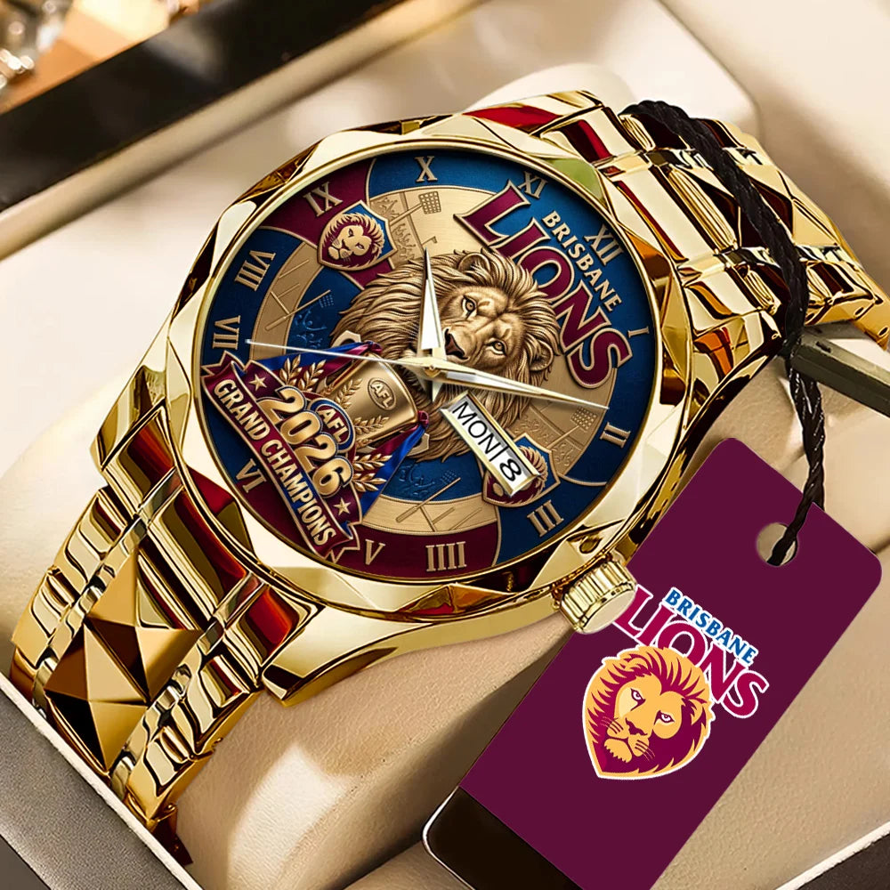 Brisbane Lions Threepeat Premiers Alloy Luxury Quartz Watch – TMTHU9720