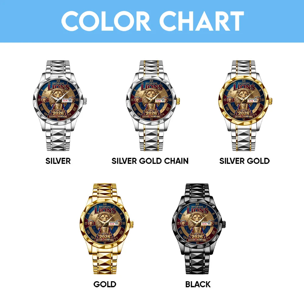 Brisbane Lions Threepeat Premiers Alloy Luxury Quartz Watch – TMTHU9720