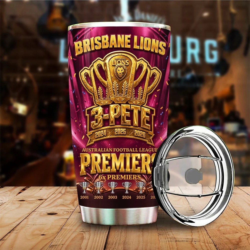 Brisbane Lions Threepeat Premiers Tumbler Cup – TMTHU9661