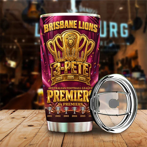 Brisbane Lions Threepeat Premiers Tumbler Cup – TMTHU9661