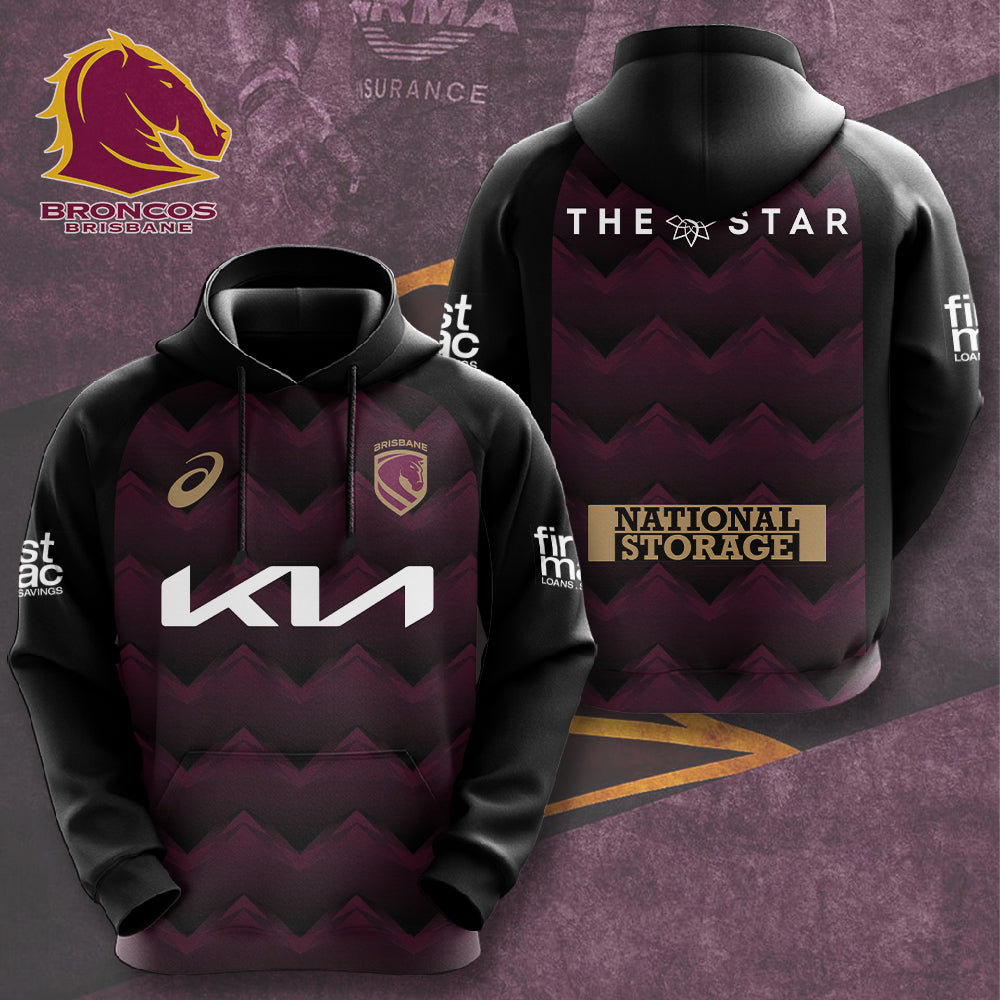 Brisbane Broncos 3D Apparel – TMTHU3974