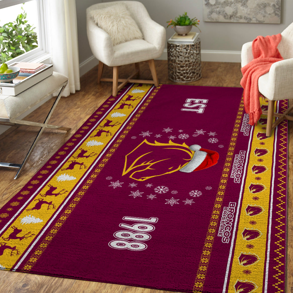 Brisbane Broncos Rectangular Rug – TANTN 2167