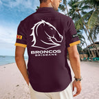 Brisbane Broncos Short Sleeve Button-Down Shirt – TANTN19035
