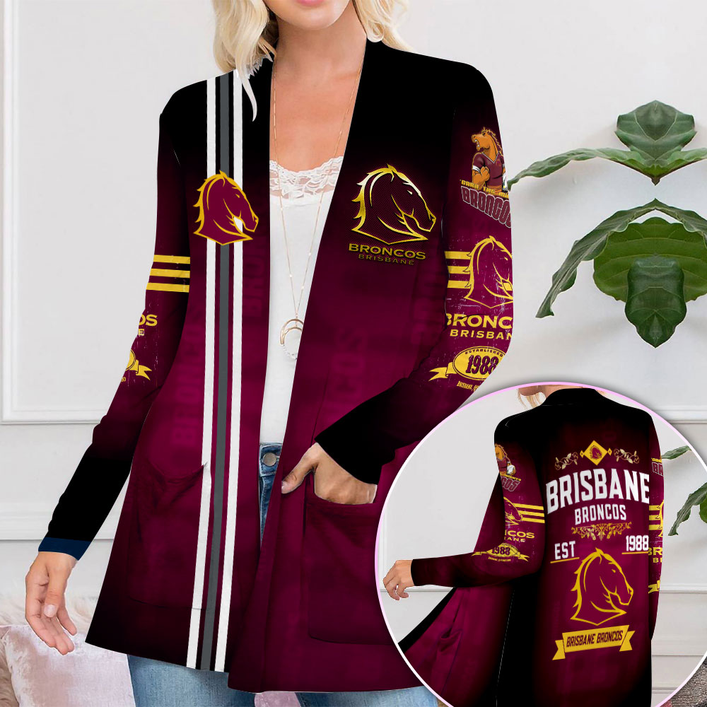 Brisbane Broncos Women's Patch Pocket Cardigan – VANDH 3221
