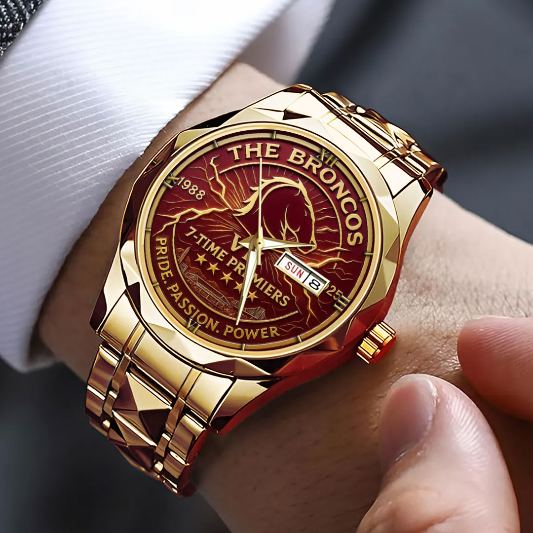 Brisbane Broncos 2025 NRL Premiers Alloy Luxury Quartz Watch – HOATT13944