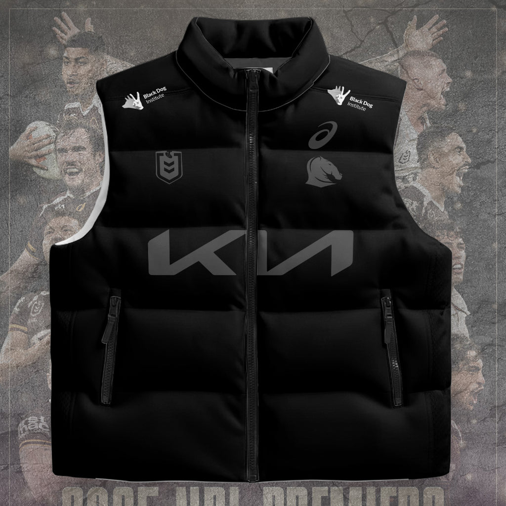 Brisbane Broncos 2025 Premiership 3D Sleeveless Down Jacket – TANTN17686
