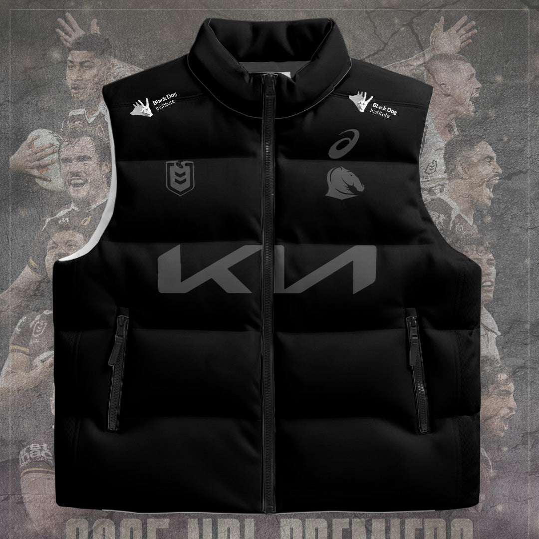 Brisbane Broncos 2025 Premiership 3D Sleeveless Down Jacket – TANTN17686