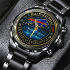 Buffalo Bills 65th Anniversary 2025 Black Stainless Steel Watch – TANTN16089