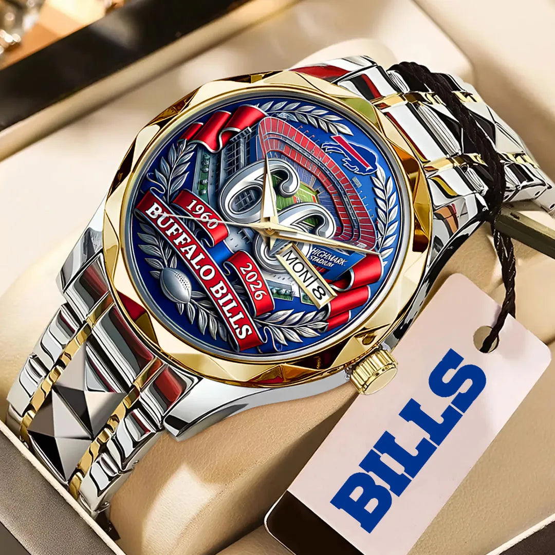 Buffalo Bills 66th Anniversary Alloy Luxury Quartz Watch – MAITM14925