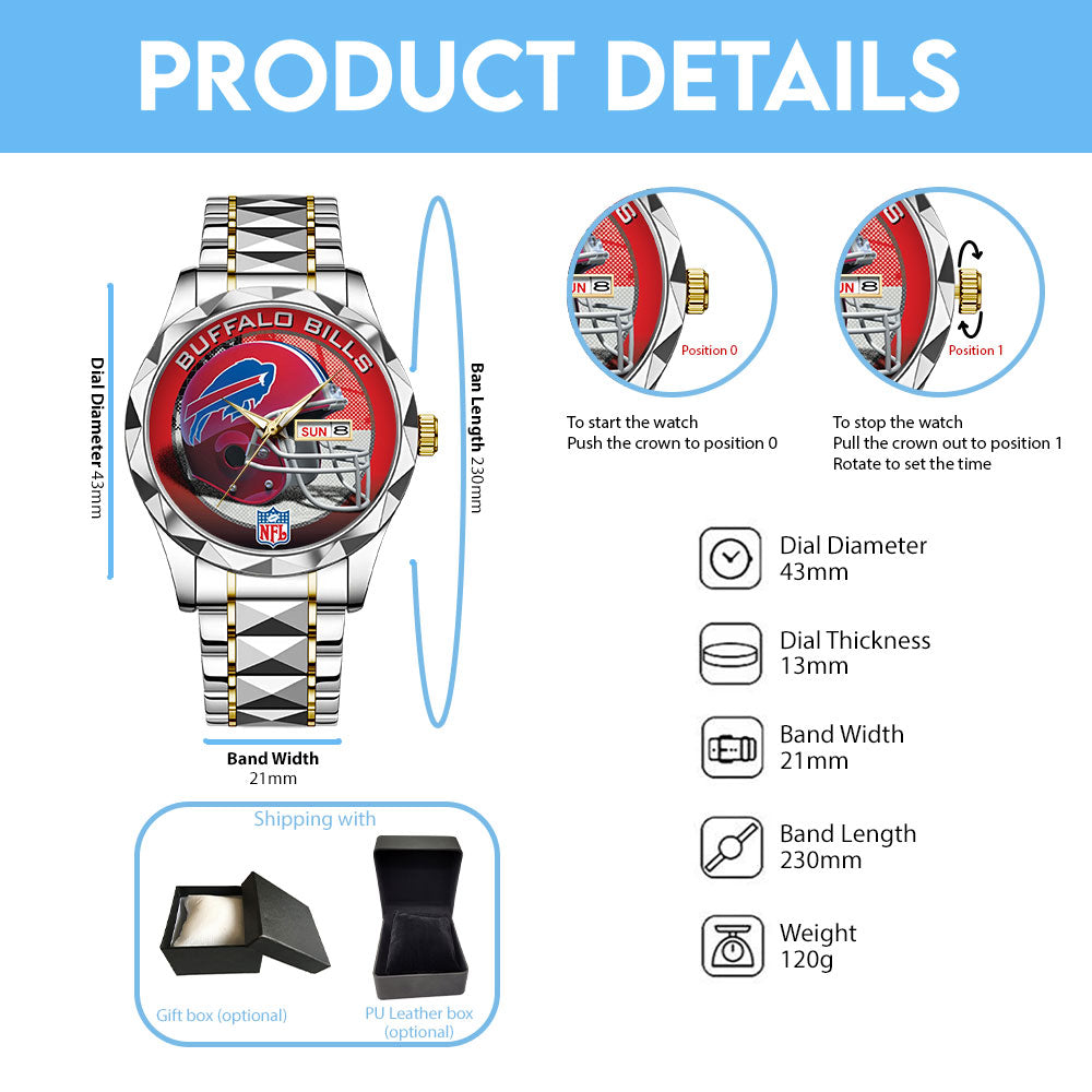 Buffalo Bills Alloy Luxury Quartz Watch – TANTN16316