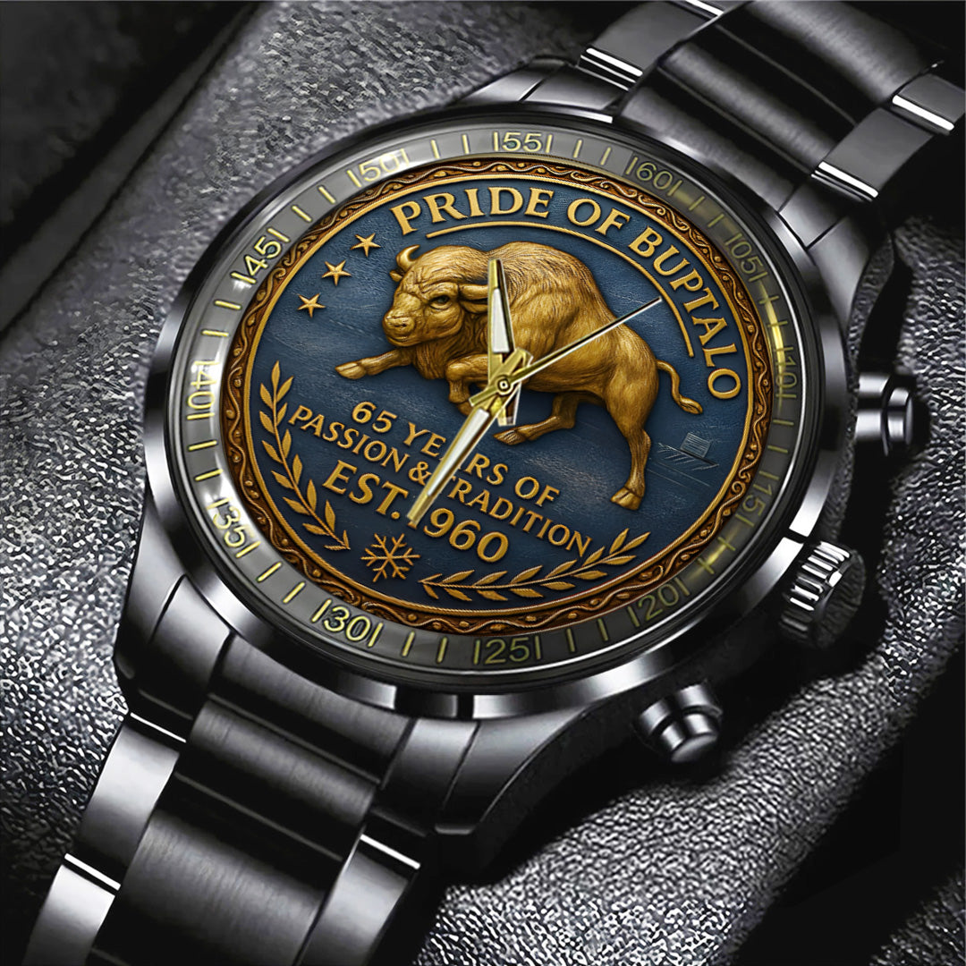 Buffalo Bills Black Stainless Steel Watch – TANTN15992