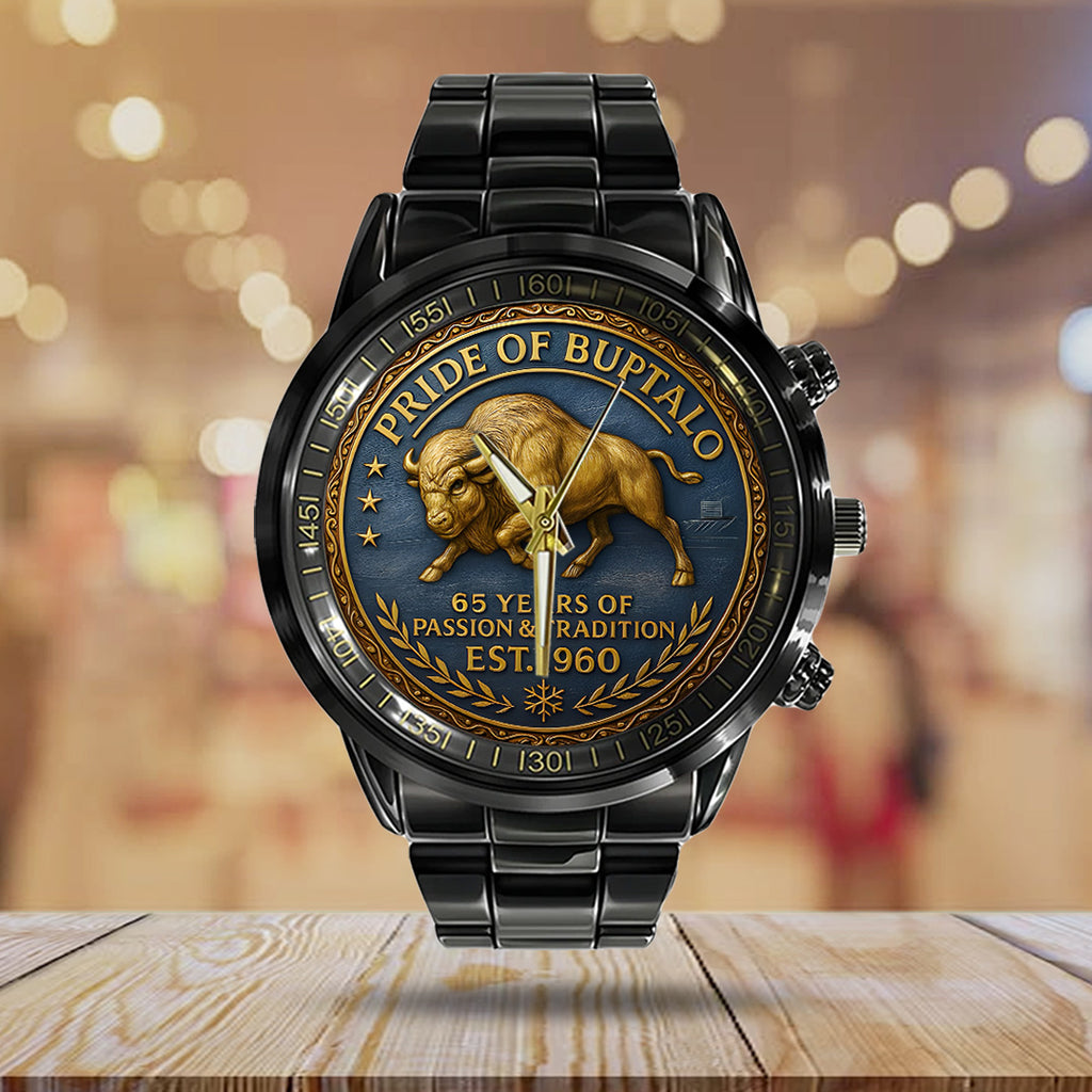 Buffalo Bills Black Stainless Steel Watch – TANTN15992