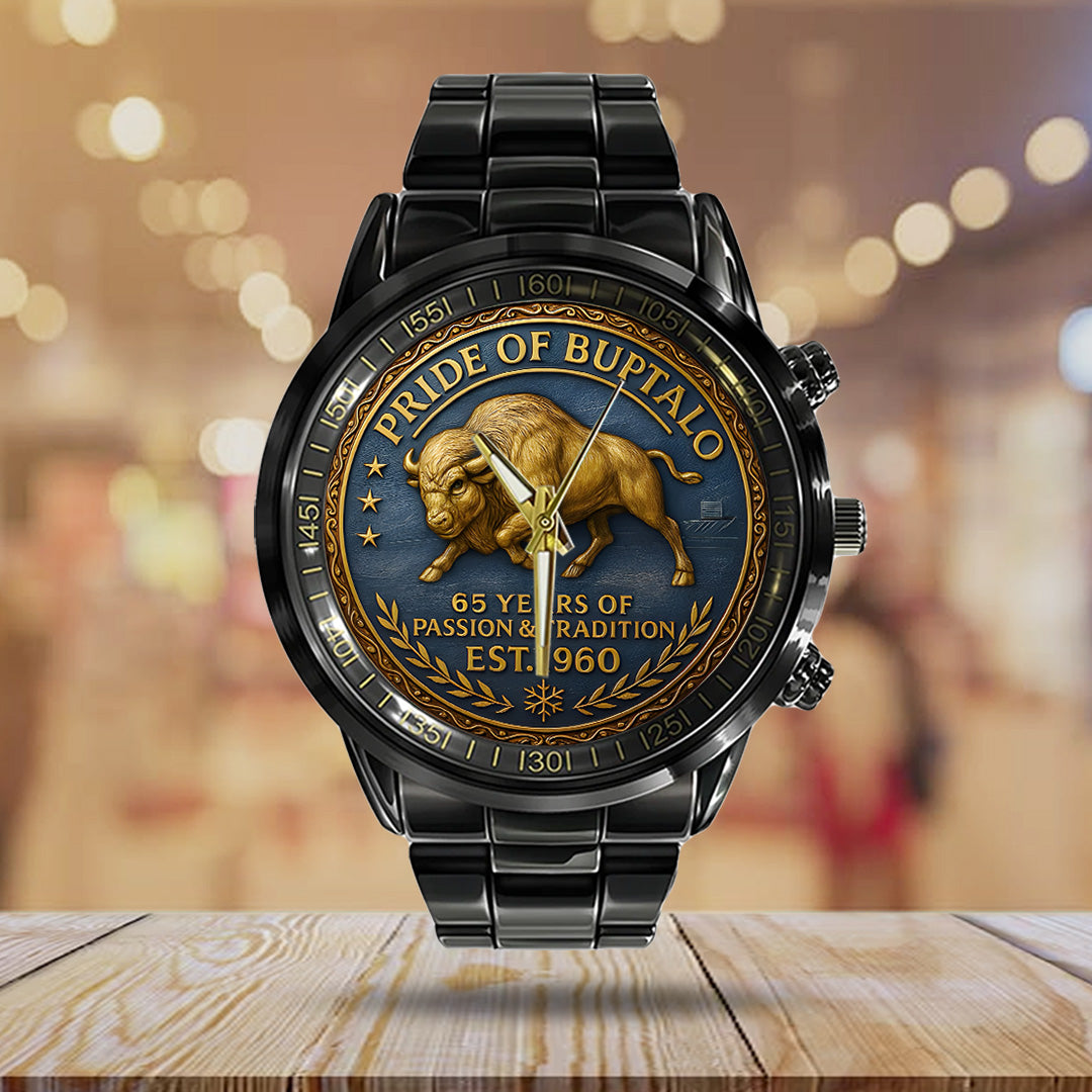 Buffalo Bills Black Stainless Steel Watch – TANTN15992