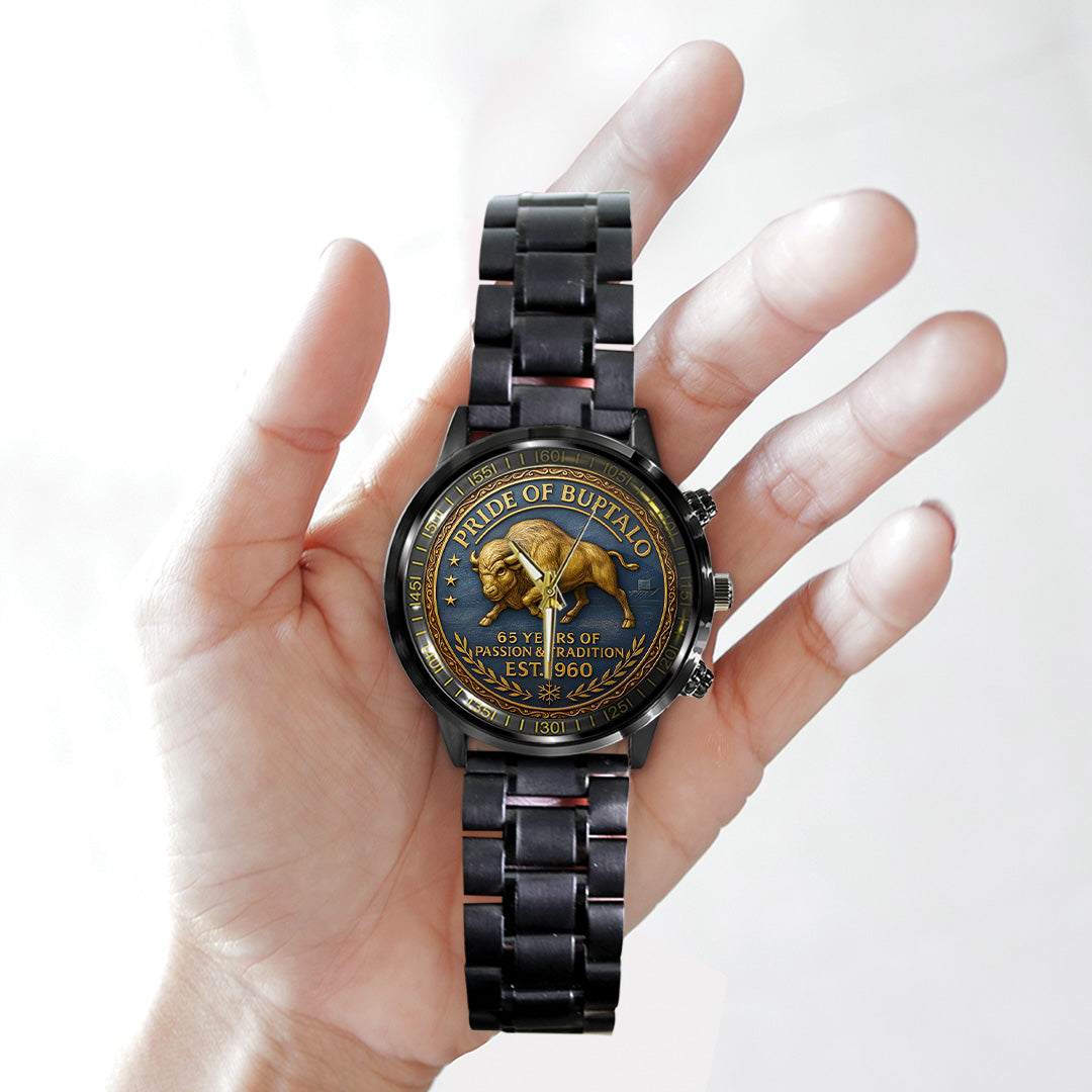 Buffalo Bills Black Stainless Steel Watch – TANTN15992